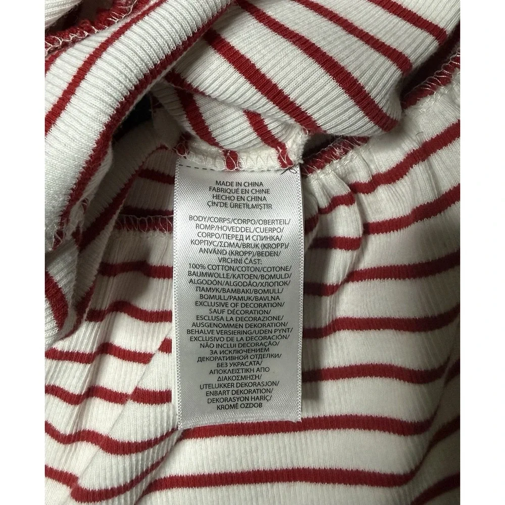 Girls POLO Ralph Lauren Henley Long Sleeve Striped Dress 6X Drop Waist Nautical
